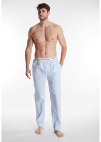 Pyjamahose Tom Tailor "Dakota", Herren, Gr. 102, N-Gr, blau, Jersey, Obermaterial: 100% Baumwolle, gestreift, bequem lang, Hosen Pyjamahose, Logobund, Seitentaschen, locker, bequem, atmungsaktiv, elastisch