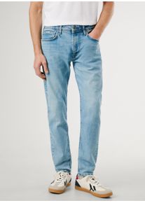 Regular-fit-Jeans Pepe Jeans "STANLEY", Herren, Gr. 30, L&auml;nge 32, blau (light used wiser), Denim/Jeans, Obermaterial: 89% Baumwolle, 10% Polyester, 1% Elasthan, regular fit lang, Jeans Regular-fit-Jeans