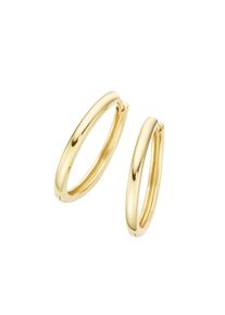 Paar Creolen Luigi Merano "Klappcreolen rund, Durchmesser ca. 19,5 mm, Gold 375", gold, Ohrringe, Damen, Gelbgold 375, Paar Creolen