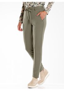 Jerseyhose Inspirationen, Damen, Gr. 46, Normalgr&ouml;&szlig;en, gr&uuml;n (khaki), 76% Polyester, 20% Viskose, 4% Elasthan, unifarben, lang, Hosen Jerseyhose