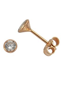 Paar Ohrstecker Firetti "Schmuck Geschenk Silber 925 Ohrschmuck Solit&auml;r" Gr. 3,5, rosa (ros&eacute;goldfarben, kristallwei&szlig;), Ohrringe, Damen, 3,5, Silber 925 (Sterlingsilber), Paar Ohrstecker, mit Zirkonia (synth.)