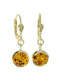 Paar Ohrh&auml;nger OSTSEE-SCHMUCK "- Classic 8 mm - Gold 333/000 - Bernstein" Gr. 28, gold (gold 333, goldfarben, gelb), Ohrringe, Damen, Gelbgold 333, Paar Ohrh&auml;nger