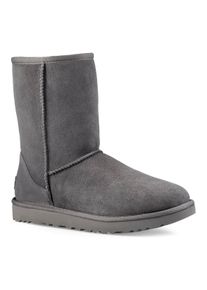 UGG Australia Winterboots UGG "Unisex Classic Short 2", Damen, Gr. 6 (37), grau, Obermaterial: 100% Lammfell. Decksohle: 100% Lammfell. Laufsohle: 100% EVA/Kautschuk, unifarben, Schuhe Winterboots, Stiefel, Schlupfstiefel in klassischem Design