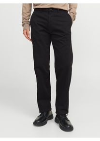 Jack & Jones Chinohose JACK & JONES "JPSTKANE BARRET CHINO NOOS", Herren, Gr. 30, L&auml;nge 34, schwarz, Web, Obermaterial: 98% Baumwolle, 2% Elasthan, unifarben, relaxed fit kn&ouml;chellang, Hosen Chinohose