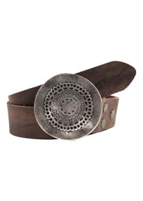 Lederg&uuml;rtel RETTUNGSRING G&Uuml;RTEL, Damen, Gr. 105, braun (dunkelbraun), Rindsleder, unifarben, G&uuml;rtel Lederg&uuml;rtel