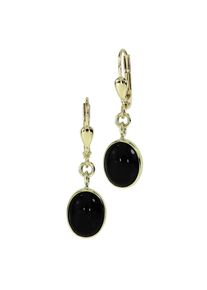 Paar Ohrh&auml;nger OSTSEE-SCHMUCK "- Classic 10x8 mm - Gold 333/000 - Onyx" Gr. 30, gold (gold 333, goldfarben, gelb), Ohrringe, Damen, Gelbgold 333, Paar Ohrh&auml;nger