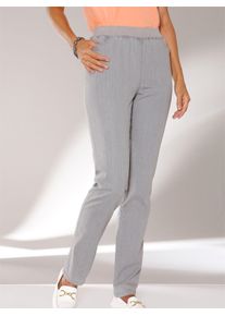 Stretch-Jeans Classic Basics, Damen, Gr. 46, Normalgr&ouml;&szlig;en, grau (grau, denim), 84% Baumwolle, 15% Polyester, 1% Elasthan, unifarben, lang, Jeans Stretch-Jeans