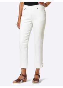 7/8-Jeans Inspirationen, Damen, Gr. 46, Normalgr&ouml;&szlig;en, wei&szlig;, 76% Baumwolle, 22% Polyester, 2% Elasthan, unifarben, 7/8-L&auml;nge, Jeans 7/8-Jeans