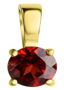 Kettenanh&auml;nger Firetti "Schmuck Geschenk Silber 925 Halsschmuck Anh&auml;nger Solit&auml;r Rubin", gold (gelbgoldfarben, rot, rot), Schmuckanh&auml;nger, Damen, Silber 925 (Sterlingsilber), 0,5 g, Kettenanh&auml;nger, mit Granat