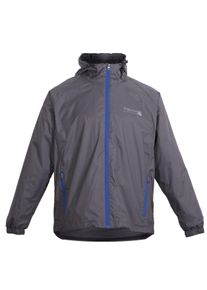 Regenjacke DEPROC Active "CHESTER WOMEN", Damen, Gr. 44L, grau (anthra), 100% Polyamid mit PU Membran, mit innenliegendem Gummizug, Jacken Regenjacke, auch in Gro&szlig;en Gr&ouml;&szlig;en erh&auml;ltlich