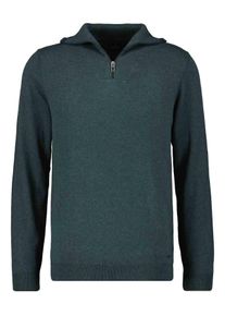 Rundhalspullover Ragman, Herren, Gr. 48, gr&uuml;n (dunkelgr&uuml;n, 357), Strick, 95% Baumwolle 5% Kaschmir, hoch geschlossener Ausschnitt, Pullover Rundhalspullover