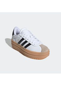 Sneaker adidas Sportswear "VL COURT BOLD LIFESTYLE KIDS", M&auml;dchen, Gr. 38,5, wei&szlig; (cloud wei&szlig;, core schwarz, wonder beige), Leder, Synthetik, Schuhe Sneaker, Inspiriert vom adidas Gazelle Bold, f&uuml;r Kinder & Jugendliche, Topseller