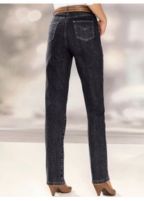 5-Pocket-Jeans Casual Looks, Damen, Gr. 88, Langgr&ouml;&szlig;en, schwarz (schwarz, denim), 78% Baumwolle, 20% Polyester, 2% Elasthan, unifarben, lang, Jeans 5-Pocket-Jeans