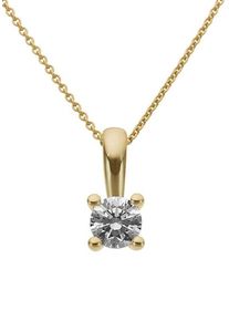 Kettenanh&auml;nger Firetti "Schmuck Geschenk Gold 333 Halsschmuck Anh&auml;nger f&uuml;r Halskette Solit&auml;r", gold (gelbgoldfarben, kristallwei&szlig;, kristallwei&szlig;), Schmuckanh&auml;nger, Damen, Gelbgold 333, 0,5 g, Kettenanh&auml;nger, mit Zirkonia (synth.)