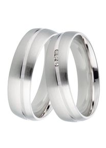 Trauring DOOSTI "Schmuck Geschenk Silber 925 Trauring Ehering Partnerring LIEBE" Gr. 66, silber (silberfarben), Fingerringe, Damen, 66, ohne Brillanten, Silber 925 (Sterlingsilber), 6mm, Trauring, Made in Germany, wahlweise mit oder ohne Brillanten