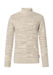 JOOP! Strickpullover JOOP JEANS "Milsom", Herren, Gr. XXL, medium beige, Strick, Obermaterial: 66% Baumwolle, 17% Wolle, 17% Polyacryl, meliert, unifarben, regular fit normal, Rundhals, eingesetzt Strickbund, Pullover Strickpullover, aus meliertem Garn