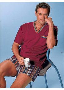 TopTen Schlafanzug TOP TEN, Herren, Gr. 44/46, rot (bordeaux), 100% Baumwolle, Homewear-Sets Schlafanzug