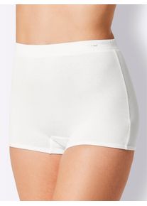 w&auml;schepur Panty W&Auml;SCHEPUR, Damen, Gr. 52, 4 Stk., wei&szlig; (2x wei&szlig;, 2x grau, meliert), 95% Baumwolle, 5% Elasthan, Meliert:5% Elasthan, 11% Polyester, 84% Baumwolle, Uni:5% Elasthan, 95% Baumwolle, Unterhosen Panty