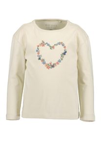 Langarmshirt Blue Seven "Blue Seven Langarmshirt", M&auml;dchen, Gr. 110, wei&szlig; (0180, sanftes wei&szlig;), 100% Baumwolle, normal, Rundhals, Shirts Langarmshirt