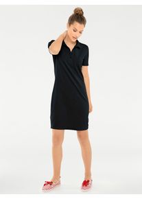 Shirtkleid Heine "Polokleid", Damen, Gr. 36, Normalgr&ouml;&szlig;en, schwarz, 95% Baumwolle, 5% Elasthan, unifarben, kurz, Kleider Shirtkleid