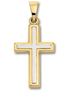 Kettenanh&auml;nger ONE ELEMENT "Kreuz Anh&auml;nger aus 333 Gelbgold", gold, Schmuckanh&auml;nger, Damen, Gelbgold 333, Kettenanh&auml;nger