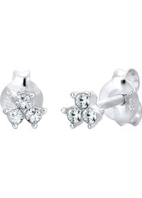 Paar Ohrstecker Elli "Schmuck Geschenk Silber 925 Ohrringe", silber (silberfarben, kristallwei&szlig;, kristallwei&szlig;), Ohrringe, Damen, Silber 925 (Sterlingsilber), Paar Ohrstecker, mit Glasstein