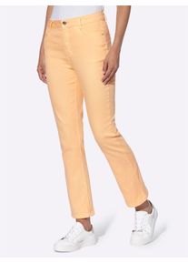 Push-up-Jeans Heine, Damen, Gr. 46, Normalgr&ouml;&szlig;en, rot (apricot), 56% Baumwolle, 19% Polyester, 14% Lyocell, 10% Viskose, 1% Elasthan, unifarben, 7/8-L&auml;nge, Jeans Push-up-Jeans