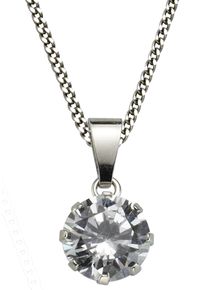 Kette mit Anh&auml;nger Firetti "Schmuck Geschenk Silber 925 Halsschmuck Halskette Panzerkette Herz", bunt (silberfarben, wei&szlig;), Halsketten, Damen, Silber 925 (Sterlingsilber), L: 45, Kette mit Anh&auml;nger, mit Zirkonia (synth.)