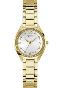 Quarzuhr Guess "CHARLOTTE", gold (gelbgoldfarben), Armbanduhren, Damen, Quarzuhr, Armbanduhr, Damenuhr, Edelstahlarmband, Mineralglas, analog