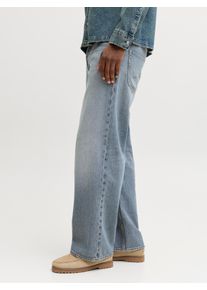 Jack & Jones Relax-fit-Jeans JACK & JONES "JJIDAVE JJORIGINAL SBD 968 LN", Herren, Gr. 33, L&auml;nge 34, blau denim, Denim/Jeans, Obermaterial: 100% Baumwolle, Abriebeffekte, relaxed fit kn&ouml;chellang, Jeans Relax-fit-Jeans