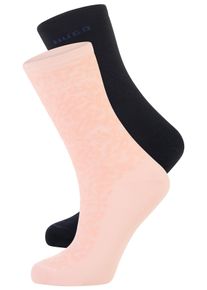 Socken HUGO UNDERWEAR "LEO LOGO", Damen, Gr. 35-38, rosa, Baumwollmischung, elastisch, Socken Socken, mit HUGO-Schriftzug