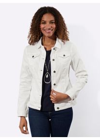 Jeansjacke Inspirationen, Damen, Gr. 52, wei&szlig;, 72% Baumwolle, 25% Polyester, 3% Elasthan, unifarben, Jacken Jeansjacke