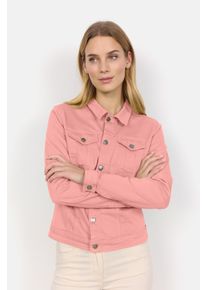 Jeansblazer soyaconcept "SC-ERNA 2", Damen, Gr. L, gr&uuml;n (peach pink), Denim/Jeans, Obermaterial: 97% Baumwolle, 3% Elasthan, unifarben, regular fit kurz, Blazer Jeansblazer, Jeansjacke in taillierter Form und sch&ouml;nen Farben