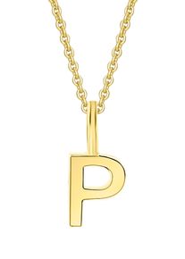 Kettenanh&auml;nger ONE ELEMENT "Buchstabe P Buchstaben Anh&auml;nger aus 333 Gelbgold", gold, Schmuckanh&auml;nger, Damen, Gelbgold 333, Kettenanh&auml;nger