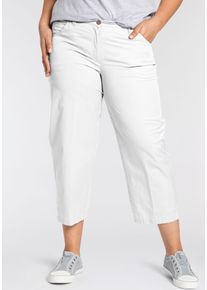 7/8-Hose KjBRAND "Babsie: bequemer Oberschenkel", Damen, Gr. 46, N-Gr, wei&szlig;, Web, Obermaterial: 98% Baumwolle, 2% Elasthan, unifarben, bequem 7/8-L&auml;nge, Hosen 7/8-Hose, Sommerlich, leichter Baumwoll-Stretch