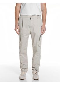 Chinohose Replay "Adhann", Herren, Gr. 29, L&auml;nge 30, bone, Twill, Obermaterial: 97% Baumwolle, 3% Elasthan, unifarben, lang, Hosen Chinohose, aus Twill mit Cargotaschen, Tapered Fit