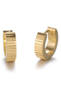 Paar Creolen Firetti "Schmuck Geschenk Crag", gold (gelbgoldfarben), Ohrringe, Damen, Edelstahl, Paar Creolen