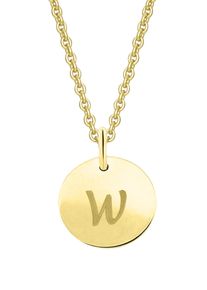 Kettenanh&auml;nger ONE ELEMENT "Buchstabe W Buchstaben Anh&auml;nger aus 333 Gelbgold &Oslash; 11,0 mm", gold, Schmuckanh&auml;nger, Damen, Gelbgold 333, Kettenanh&auml;nger