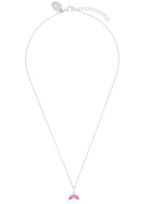 Kette mit Anh&auml;nger Prinzessin Lillifee "Regenbogen", bunt (silberfarben, rosa, pink, lila), Halsketten, M&auml;dchen, Silber 925 (Sterlingsilber), L: 38, Kette mit Anh&auml;nger, mit Emaille