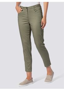 5-Pocket-Hose Casual Looks, Damen, Gr. 46, Normalgr&ouml;&szlig;en, khaki, bedruckt, 98% Baumwolle, 2% Elasthan, Hosen 5-Pocket-Hose