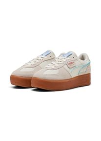 Sneaker Puma "PALERMO ELEVATA GENTLE MELD WNS", Damen, Gr. 41, warm wei&szlig;, gum, Leder, mehrfarbig, Schuhe Sneaker