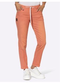5-Pocket-Jeans Casual Looks, Damen, Gr. 46, Normalgr&ouml;&szlig;en, orange (papaya), 72% Baumwolle, 25% Polyester, 3% Elasthan, unifarben, lang, Jeans 5-Pocket-Jeans