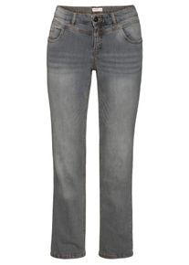 Stretch-Jeans sheego, Damen, Gr. 58, Normalgr&ouml;&szlig;en, grau (grau denim), 98% Baumwolle, 2% Elasthan, unifarben, lang, Jeans Stretch-Jeans