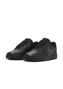 Sneaker Nike Sportswear "WMNS COURT VISION LOW", Damen, Gr. 38, schwarz, schwarz, Leder, Synthetik, Schuhe Sneaker, Design auf den Spuren des Air Force 1
