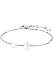 Armband Liebeskind Berlin "Schmuck Edelstahl Together Today Everyday Herz", silber (silberfarben), Armb&auml;nder, Damen, 20cm, Edelstahl, Armband