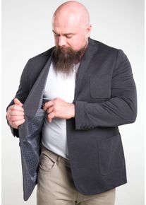 Jerseysakko MAN'S WORLD PLUS "Grosse Gr&ouml;ssen", Herren, Gr. 78, grau (dunkel grau), Jersey, Obermaterial: 79% Polyester, 21% Viskose. Futter: 100% Polyester. &Auml;rmelfutter: 98% Baumwolle, 2% Elasthan, unifarben, bequem, mit Kn&ouml;pfen, Sakkos Jerseysakko