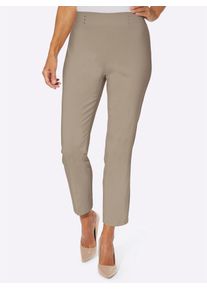 Webhose Classic Basics, Damen, Gr. 46, Normalgr&ouml;&szlig;en, beige, 72% Viskose, 25% Polyamid, 3% Elasthan, unifarben, lang, Hosen Webhose