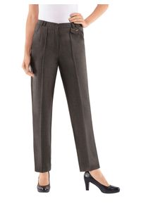 Webhose COME ON, Damen, Gr. 46, Normalgr&ouml;&szlig;en, braun (braun, meliert), 96% Schurwolle, 4% Elasthan, unifarben, lang, Hosen Webhose