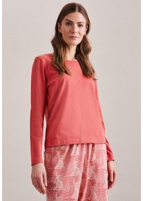 Pyjama Seidensticker "Schwarze Rose", Damen, Gr. L, rosa, pink, 100% Baumwolle, gebl&uuml;mt, Homewear-Sets Pyjama