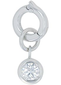 Charm-Einh&auml;nger Amor "Geburtsstein", silber (silberfarben, kristallwei&szlig;, kristallwei&szlig;), Charms, Damen, April, Silber 925 (Sterlingsilber), Charm-Einh&auml;nger, mit Zirkonia (synth.) oder Stein (synth.)